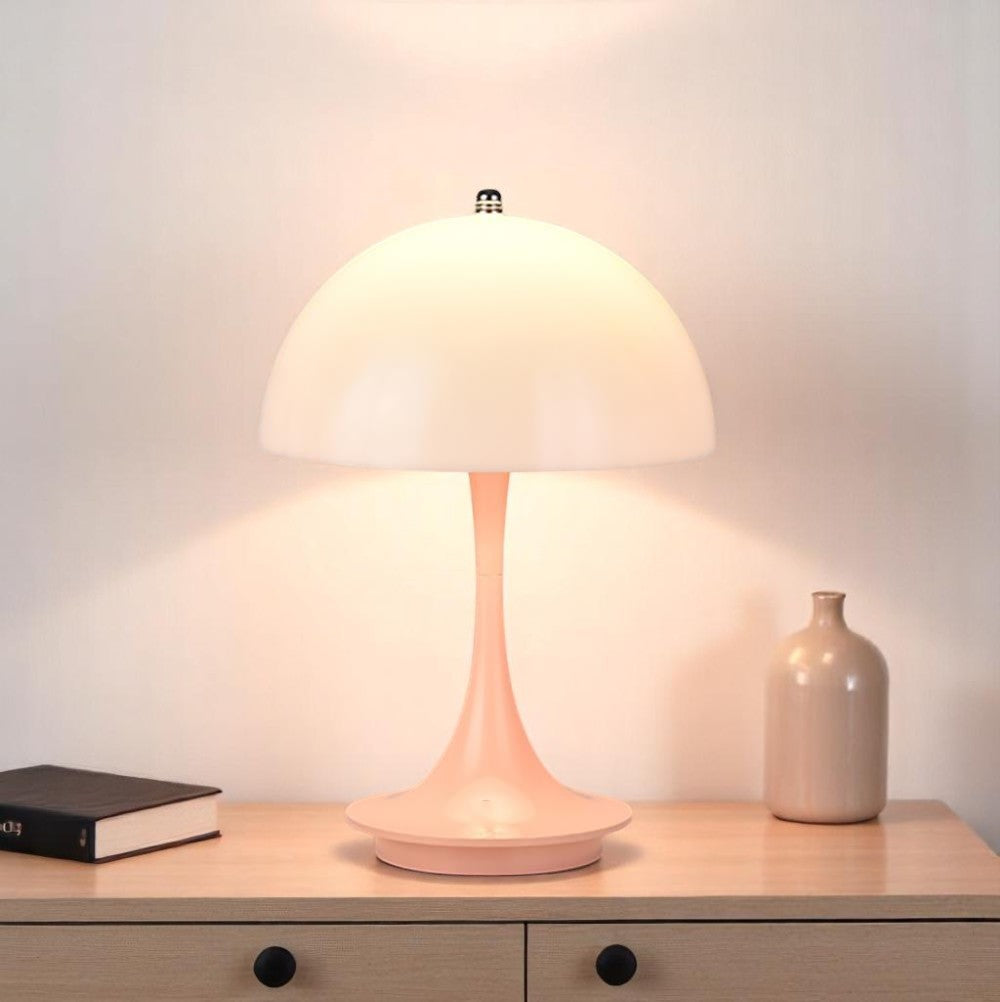 Bordlampe med Organisk Form og Trådløs Ledbelysning