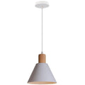 Loftlampe med Kegleform og Naturlig Trædetalje