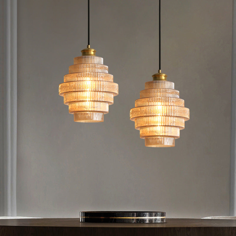 Loftlampe Flaskeform Glas Metal Klassisk Indre Belysning