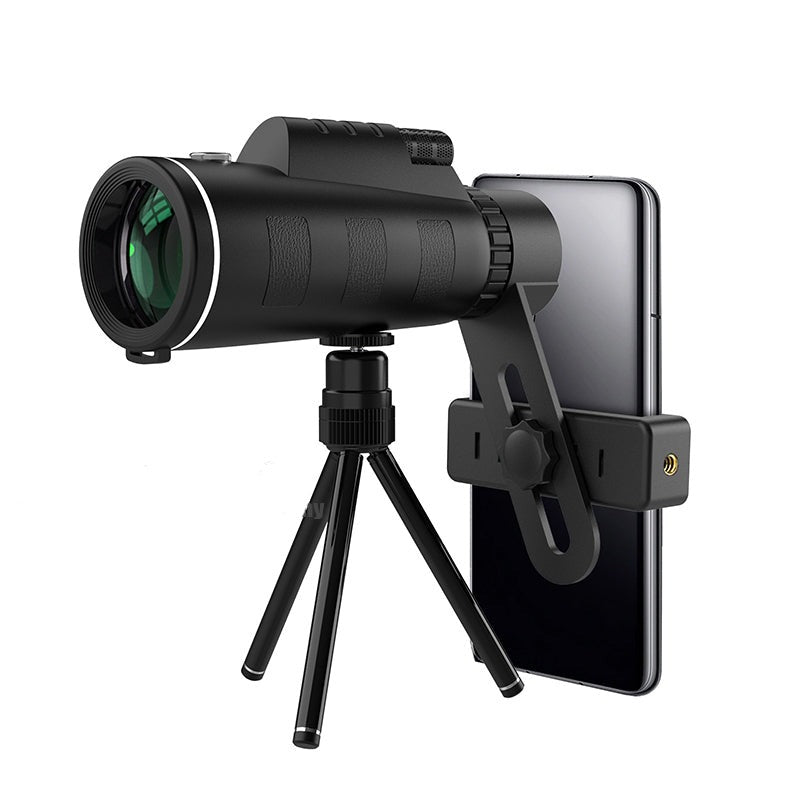Monokular Med HD-Optik, Zoom Og Integreret Kompas Til Friluftsliv