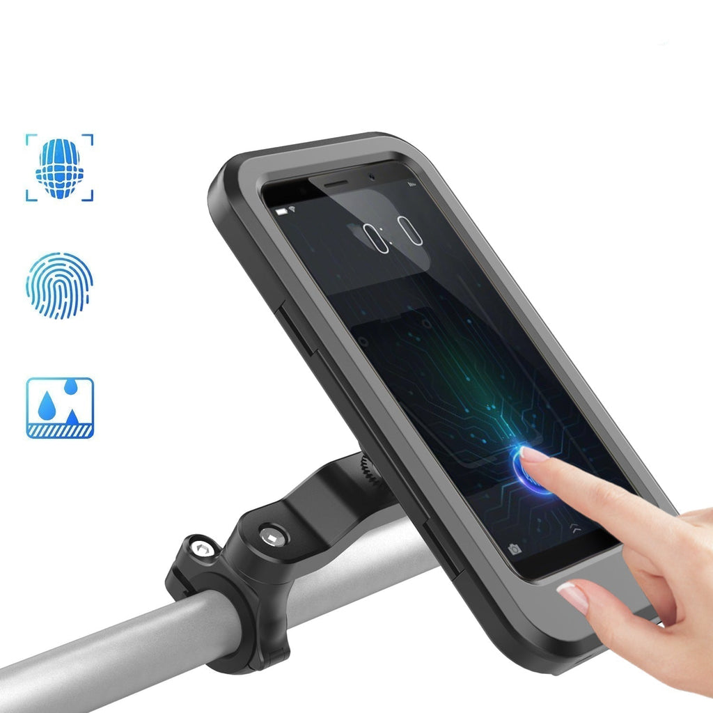 Vandtæt Smartphoneholder Til Cykel Med Trådløs Opladning Og Styrmontering