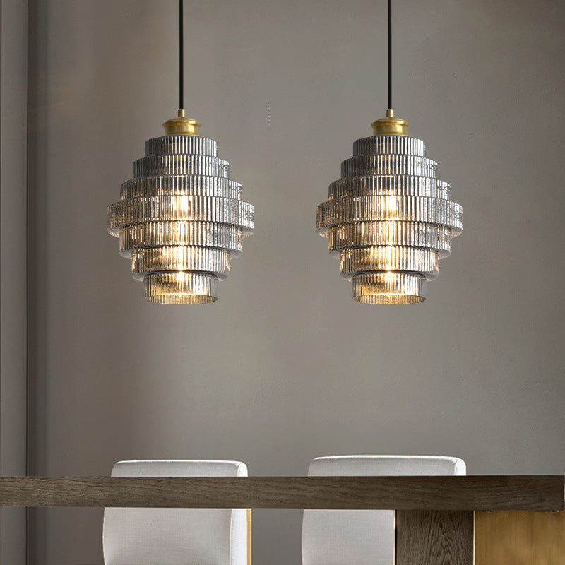 Loftlampe Flaskeform Glas Metal Klassisk Indre Belysning