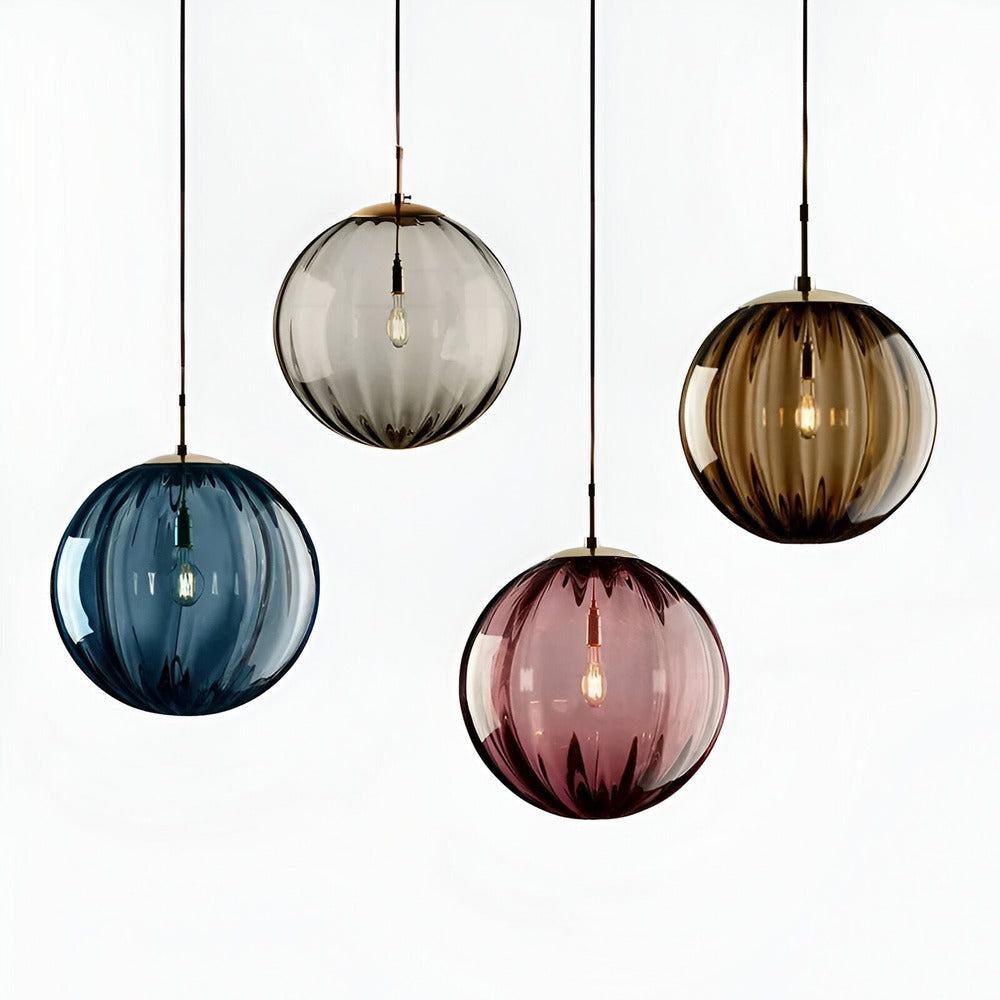 Nordisk Loftlampe Med Glasskærm Til Blød Harmonisk Belysning