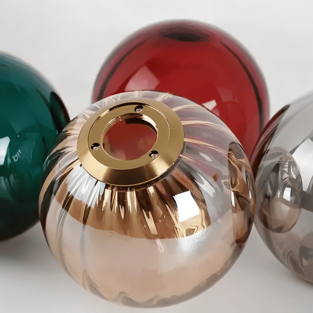 Nordisk Loftlampe Med Glasskærm Til Blød Harmonisk Belysning