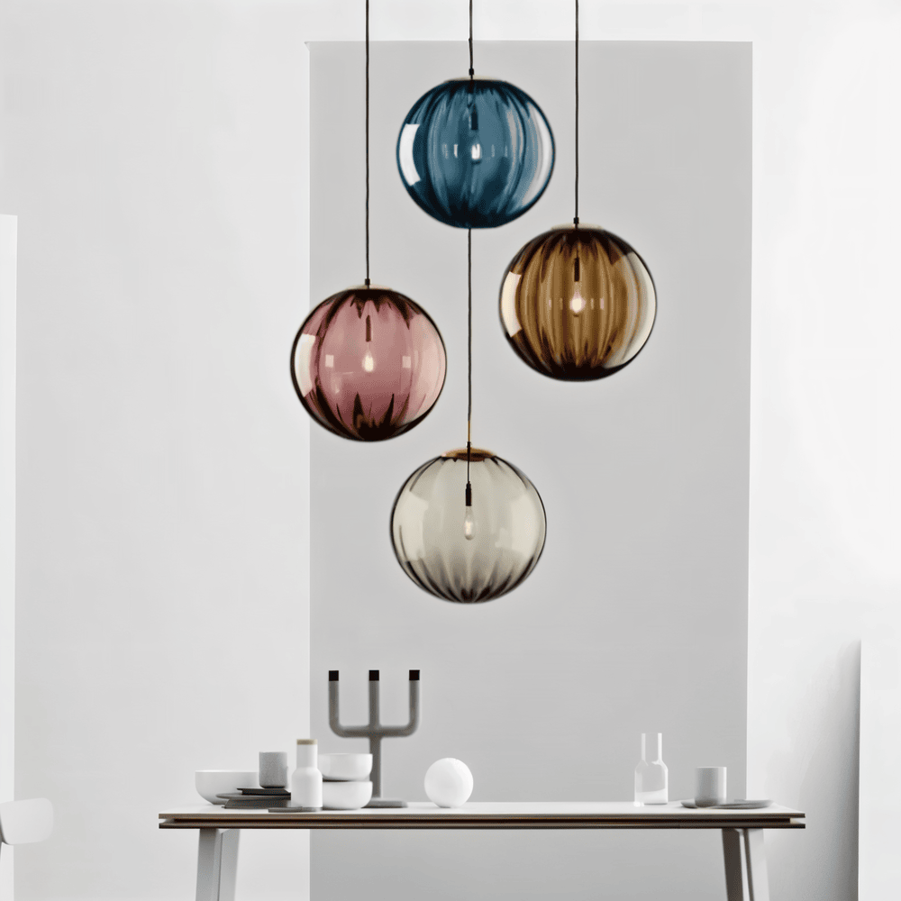 Nordisk Loftlampe Med Glasskærm Til Blød Harmonisk Belysning