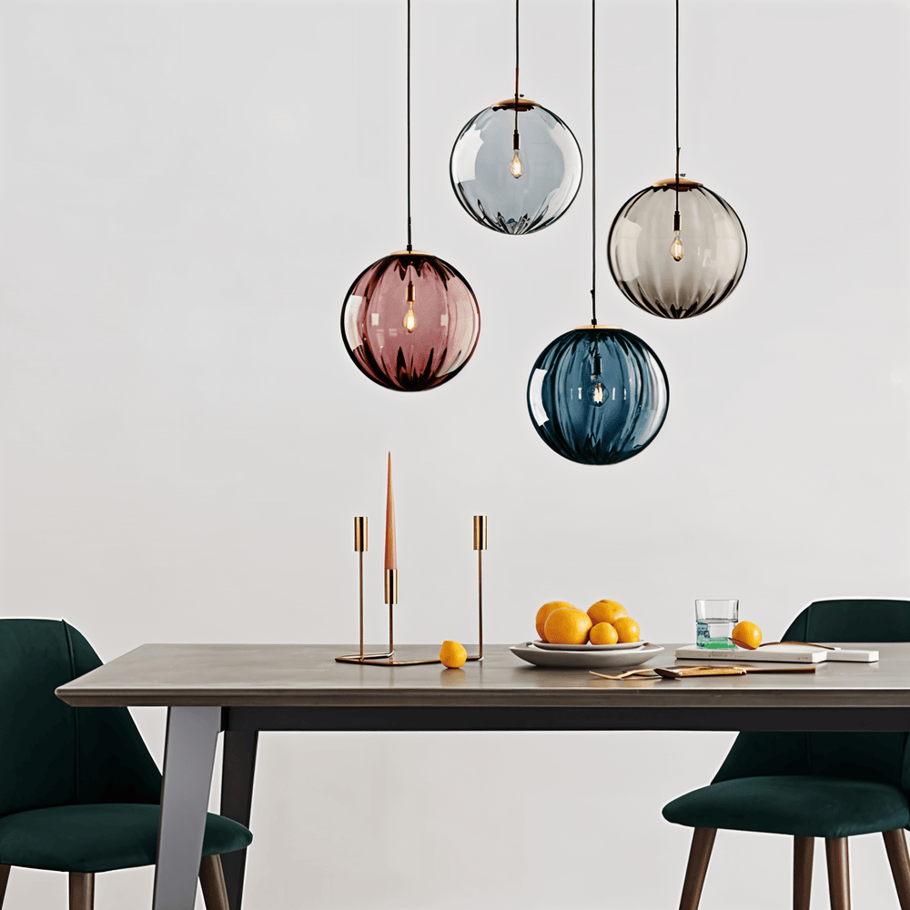 Nordisk Loftlampe Med Glasskærm Til Blød Harmonisk Belysning