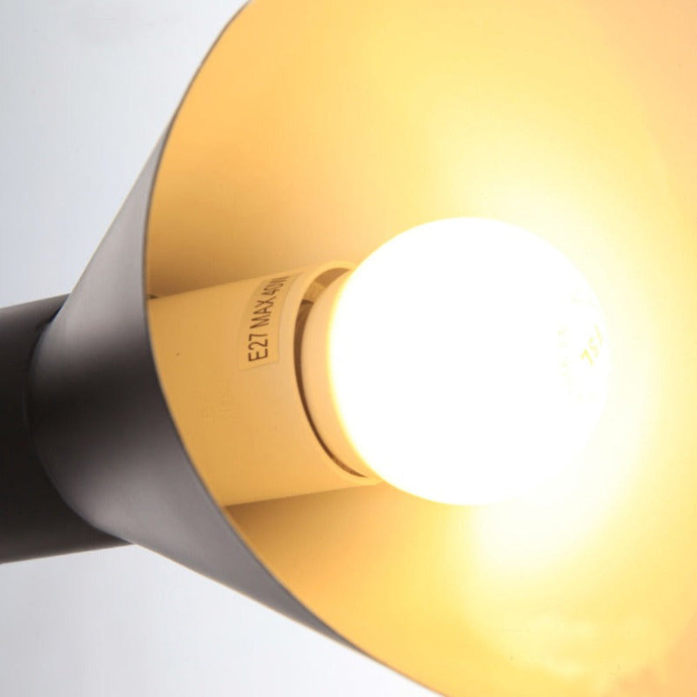 Justerbar LED‑væglampe med Moderne Sort Design