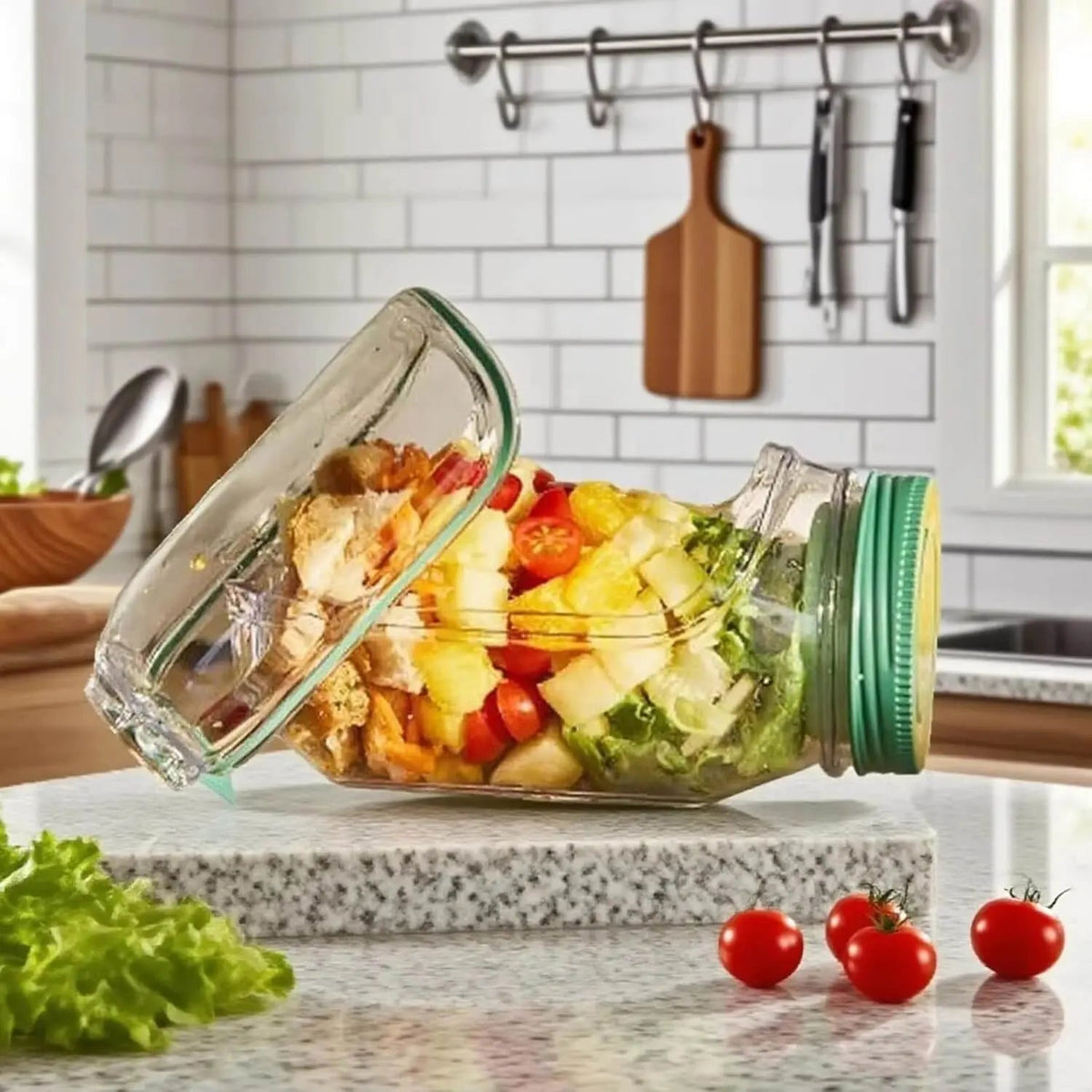 Salatbeholder med Lagdelt Opbevaring og Tæt Lukning