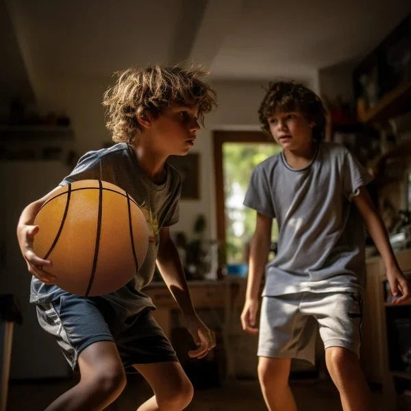Støjsvag Indendørs Basketball Med Blød Støddæmpende Overflade