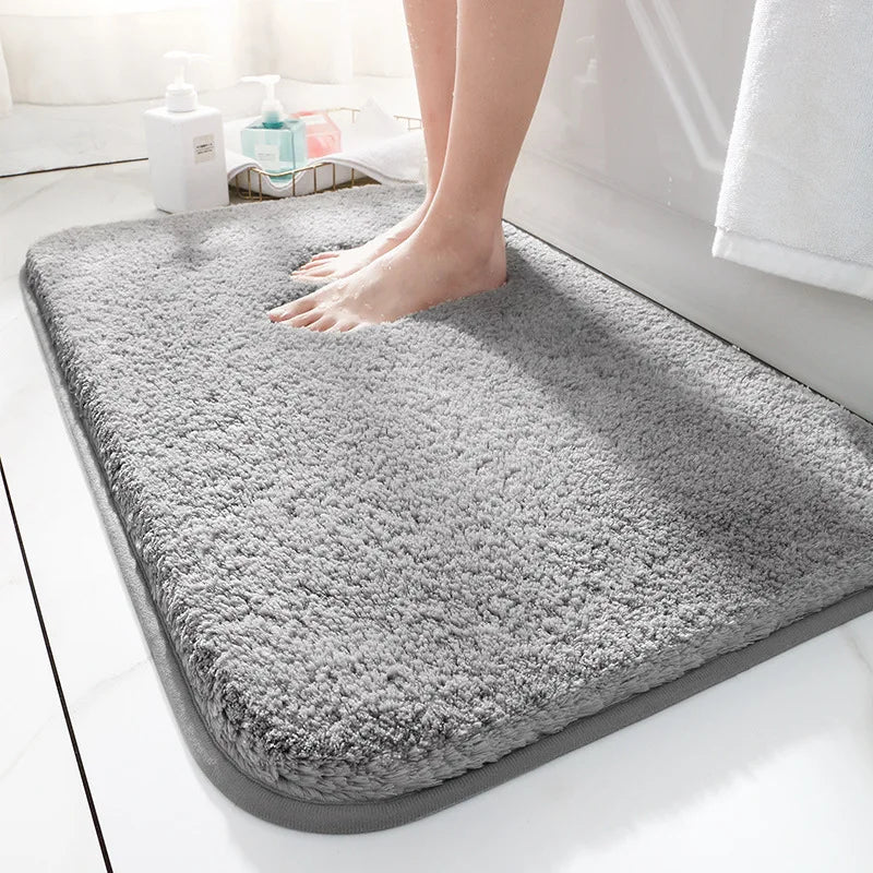 Bademåtte Med Ekstra Tykk Mikrofiber Og Skridsikker Bund