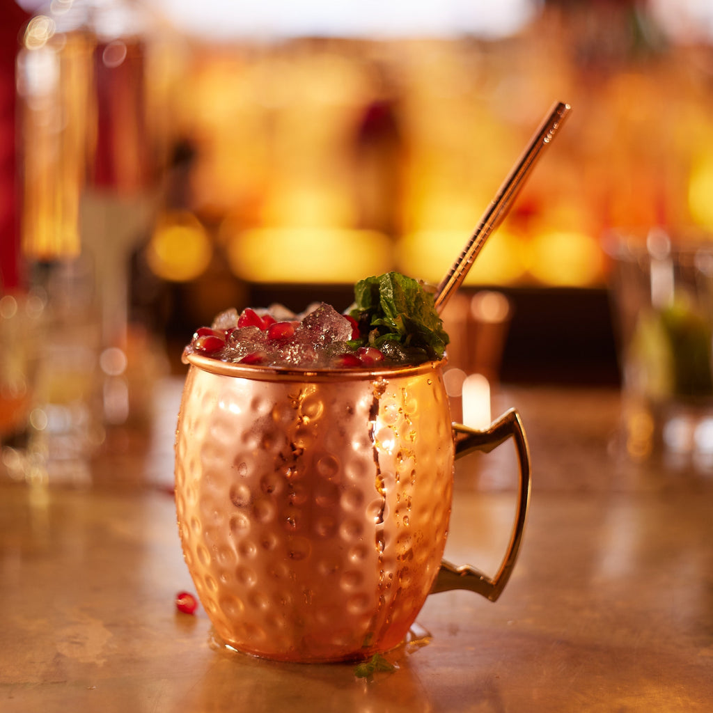 Cocktailkrus I Rustfrit Stål Med Genanvendelige Sugerør