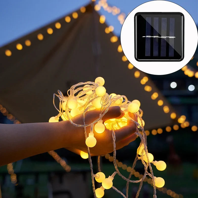 Solcelle Lyskæde Med IP65 Udendørs Beskyttelse Og Varm Hygge Til Have Og Terrasse