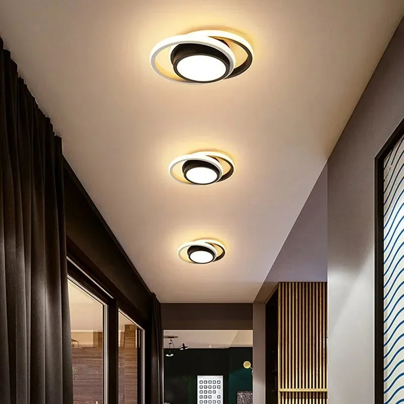 Loftlampe Moderne To Ringe Indendørs Belysning