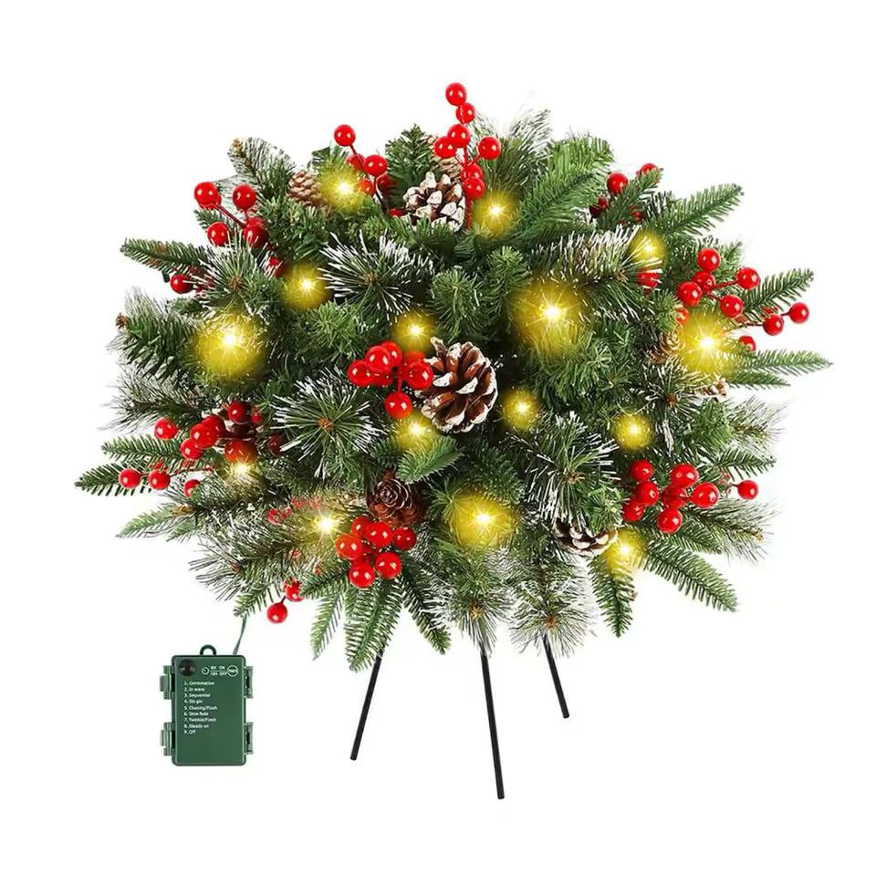 LED-Juledekoration med 50 Varmhvide Lys og Timer