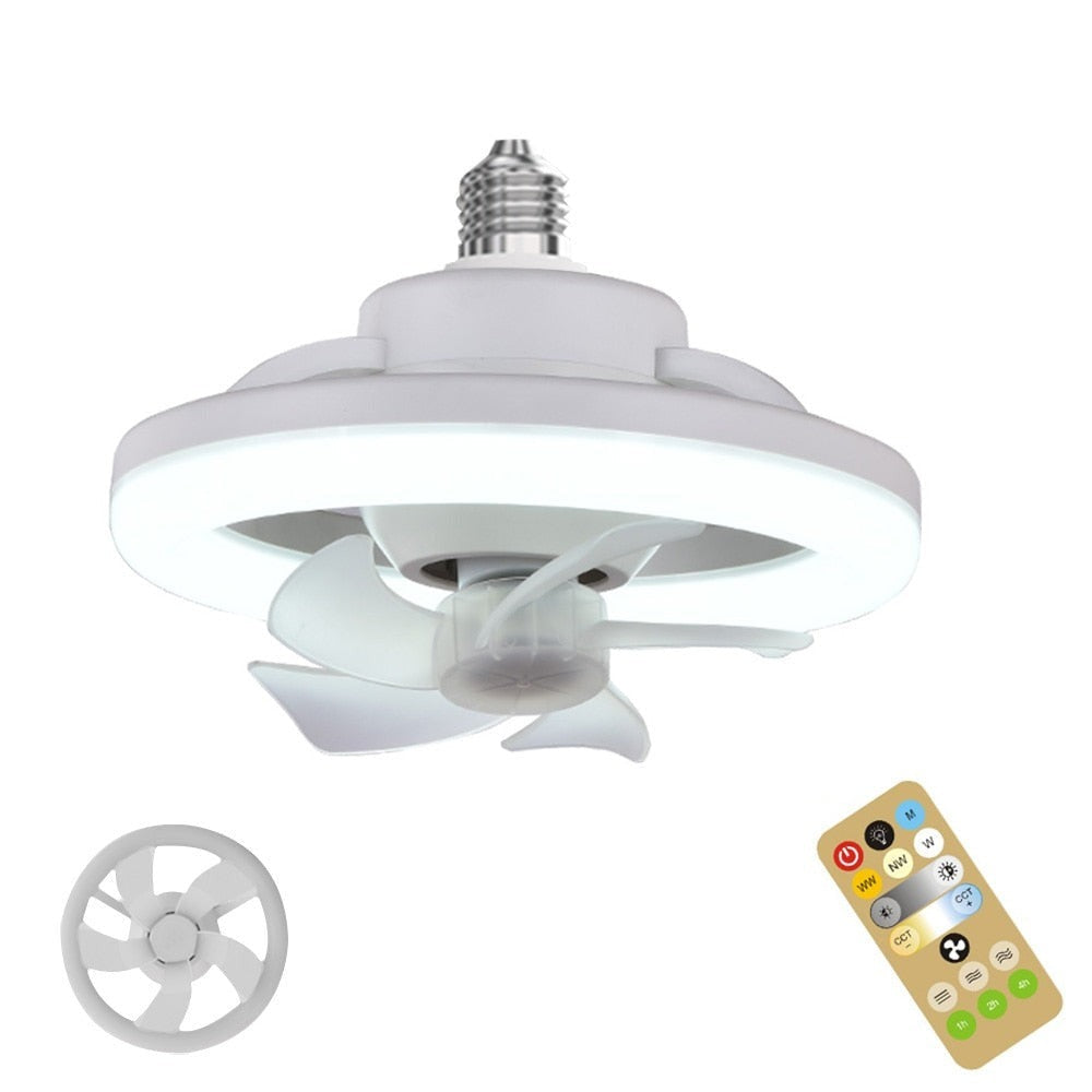 Plafondventilatorlys Med Drejehoved Og Daglig Justerbar Luftstrøm