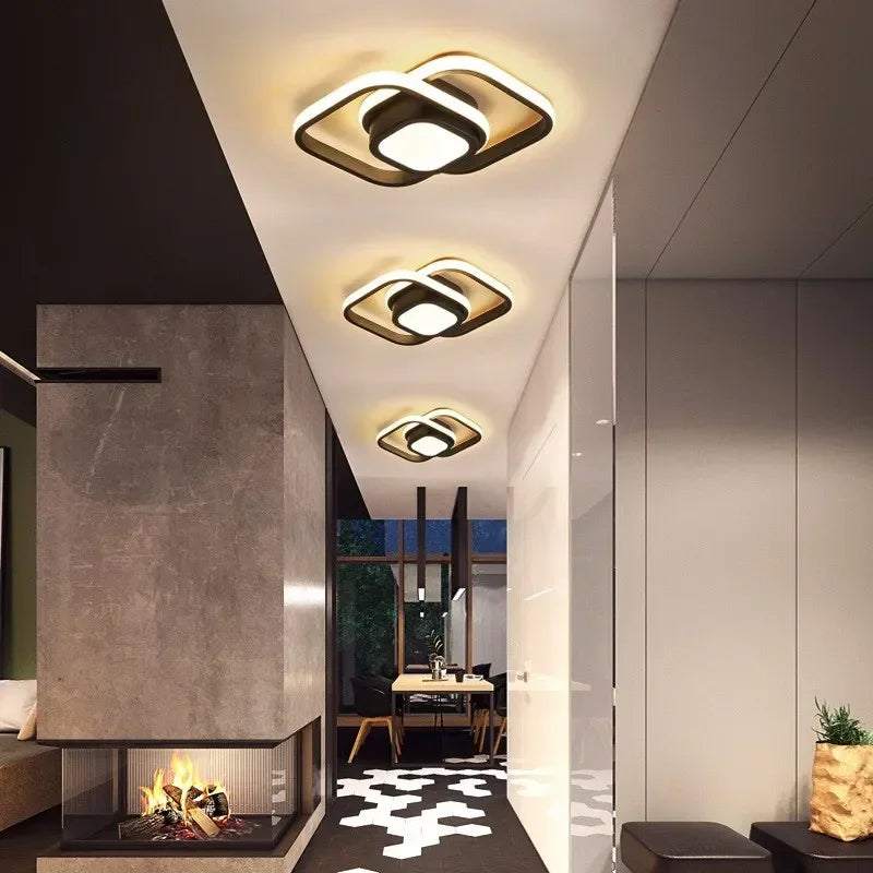 Loftlampe Moderne To Ringe Indendørs Belysning