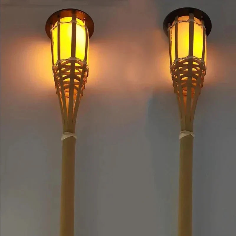 Solcelle Fakler Med Flammeeffekt Til Have, Terrasse Og Gangstier