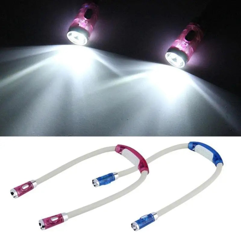 Halslampe med Fleksible LED‑Arme og Handsfree Arbejdslys
