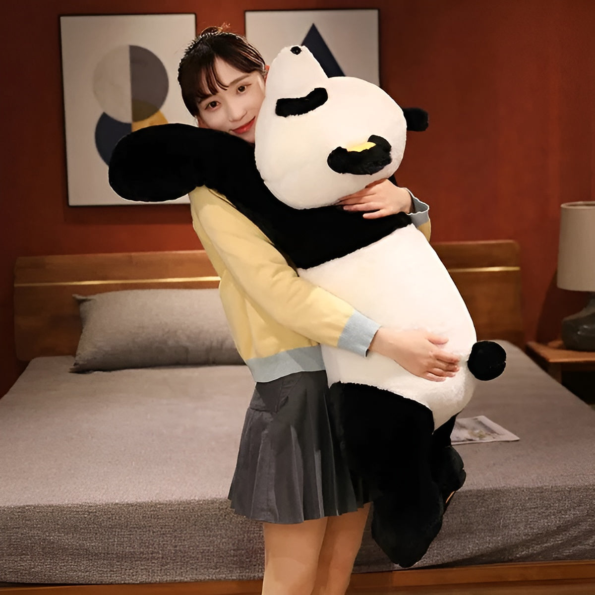 Kæmpe Panda Plysbamse Til Kram, Hygge Og Dekoration