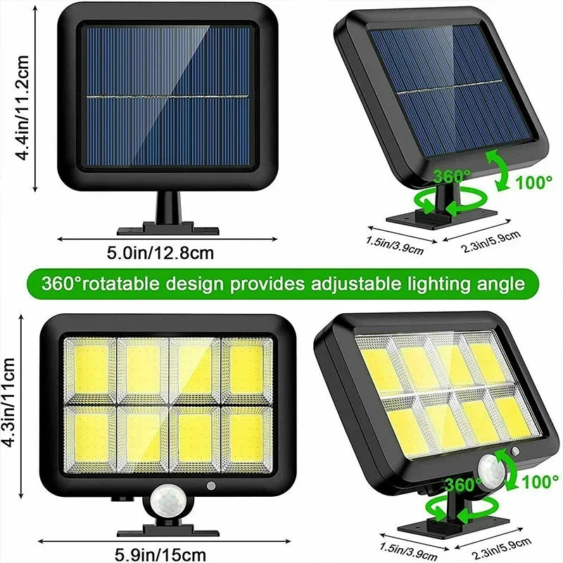 Solcel Udendørslampe med Bevægelsessensor og Intelligent Lysstyring