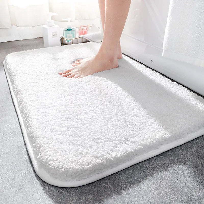 Bademåtte Med Ekstra Tykk Mikrofiber Og Skridsikker Bund
