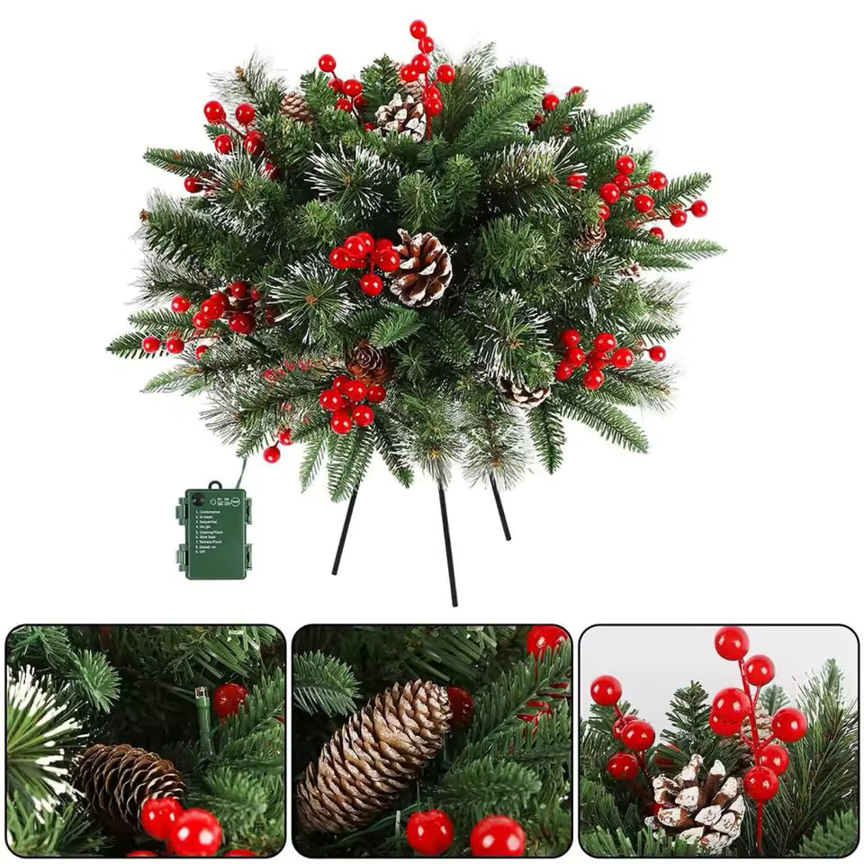 LED-Juledekoration med 50 Varmhvide Lys og Timer