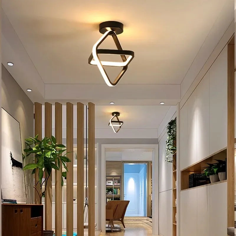 Loftlampe Moderne To Ringe Indendørs Belysning