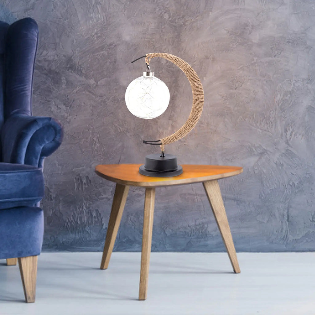 Dekorativ LED Bordlampe Med Halvmåneform Og Blødt Lys