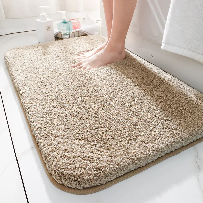 Bademåtte Med Ekstra Tykk Mikrofiber Og Skridsikker Bund