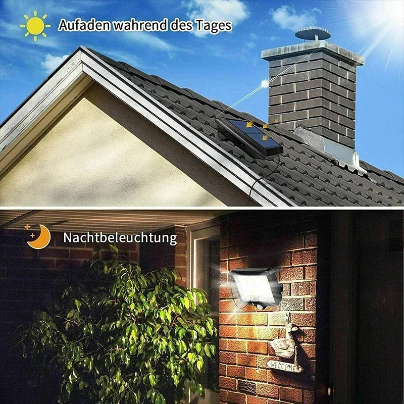 Solcel Udendørslampe med Bevægelsessensor og Intelligent Lysstyring