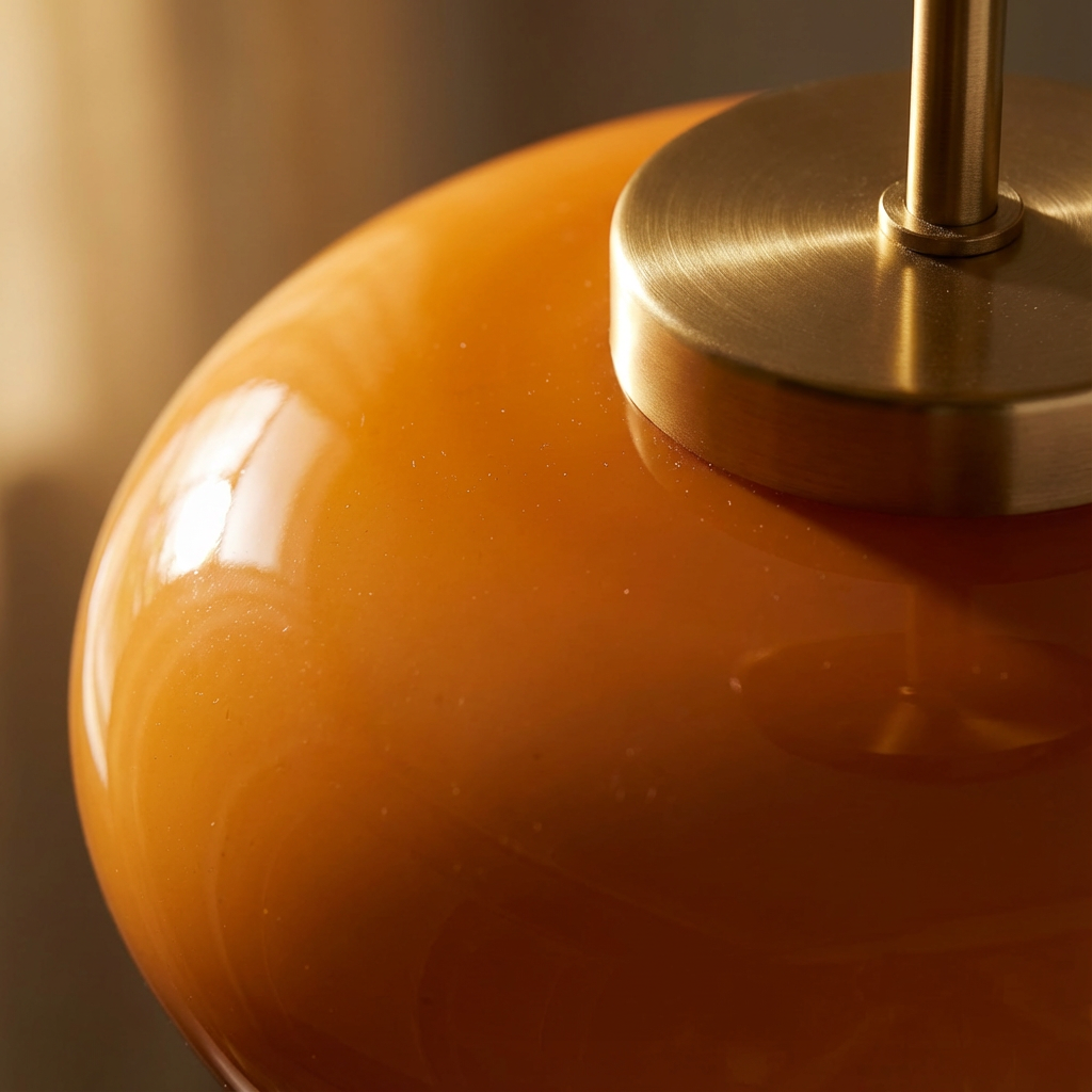 Loftlampe i Glas med Varm Ledbelysning og Vintage Udtryk
