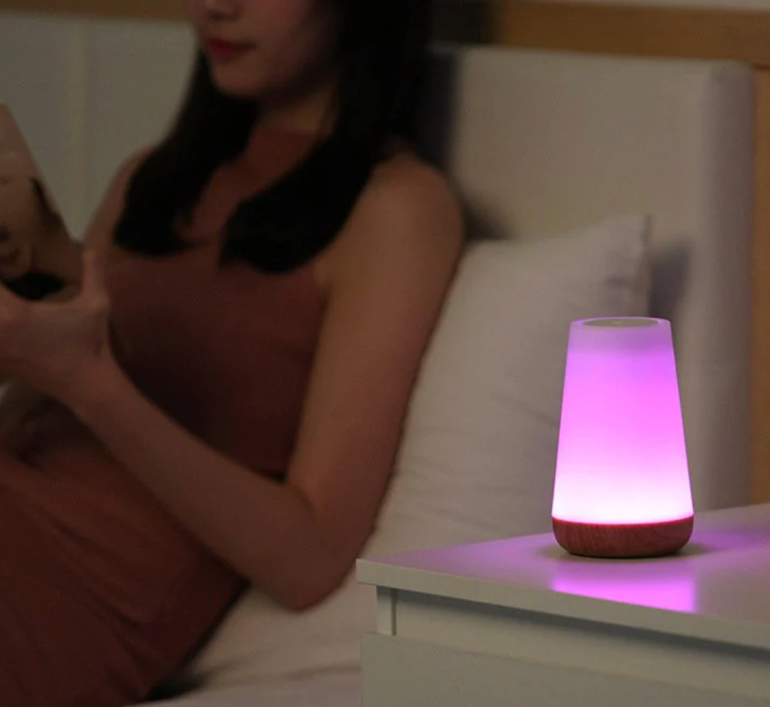Trådløs RGB LED-Natlampe med Fjernbetjening