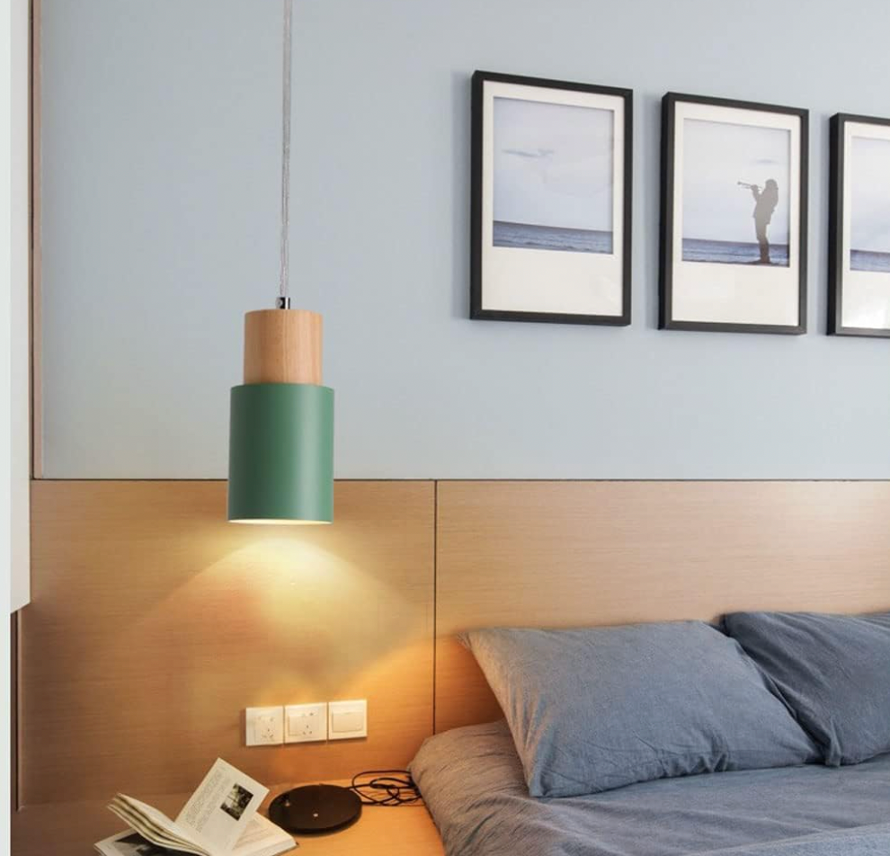 Nordisk Cylinderpendel i Macaron‑Farver med LED Lys