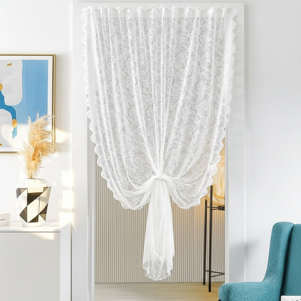 Lysfiltrerende Gardinpanel med Dekorativ Kant og Elegant Struktur