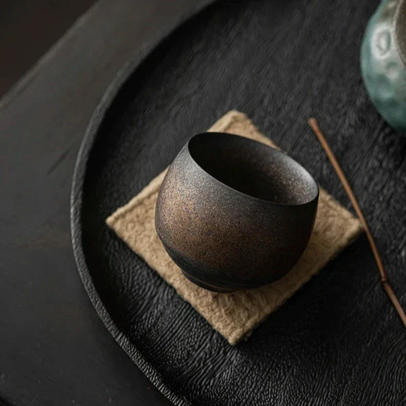 Keramiske Espressokopper Med Haandlavet Struktur Og Varmeholdende Design