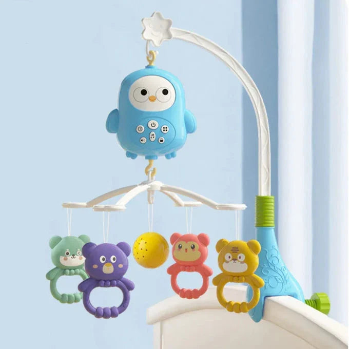 Musikalsk Babymobil med Ugle og Farverige Vedhæng