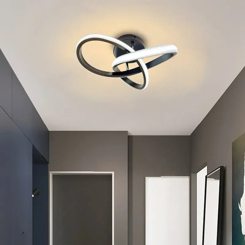 Loftlampe Moderne To Ringe Indendørs Belysning