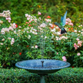 Solcelledrevet Springvand Til Havedam Med Flydende Design