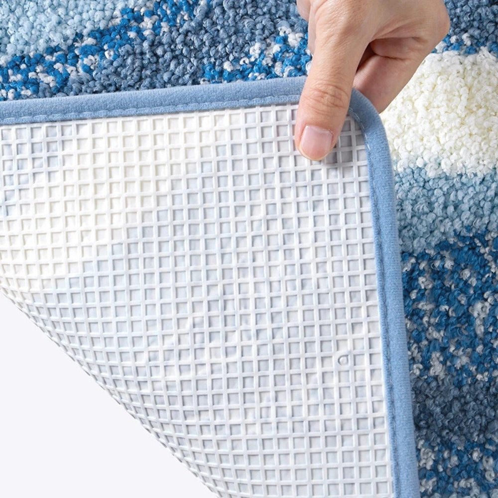 Bademåtte Af Mikrofiber Med Blød Struktur Og Skridsikker Bund