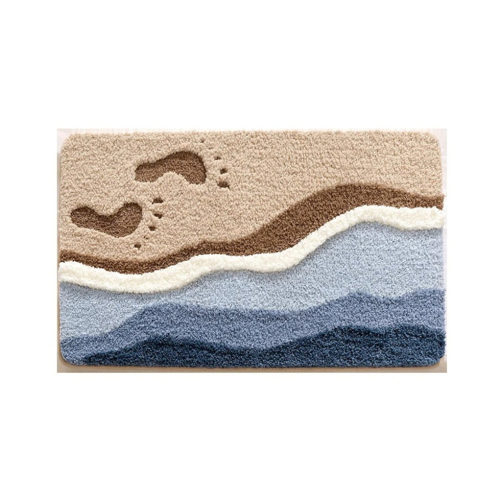 Bademåtte Af Mikrofiber Med Blød Struktur Og Skridsikker Bund