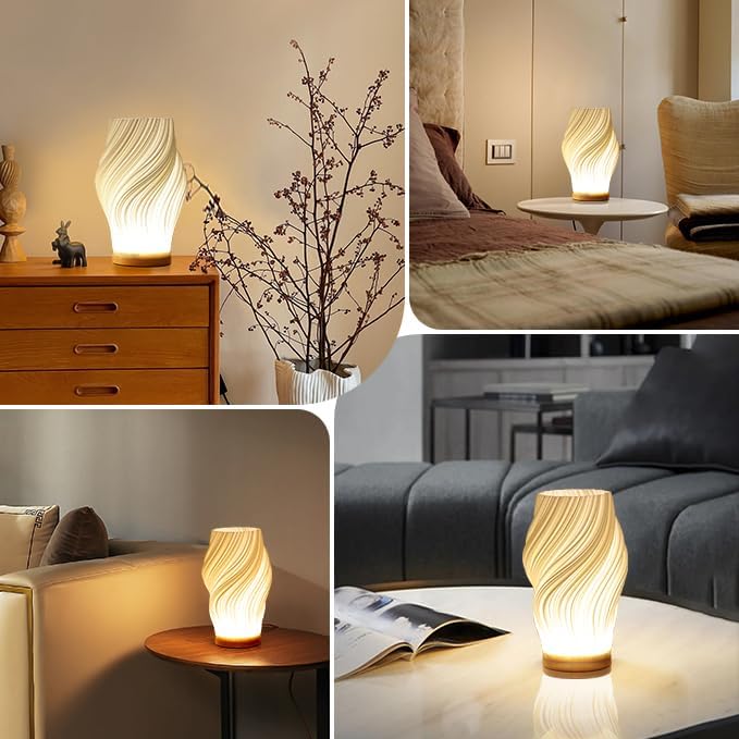 Japandi LED-Bordlampe med 3-Trins Touch-Dæmpning
