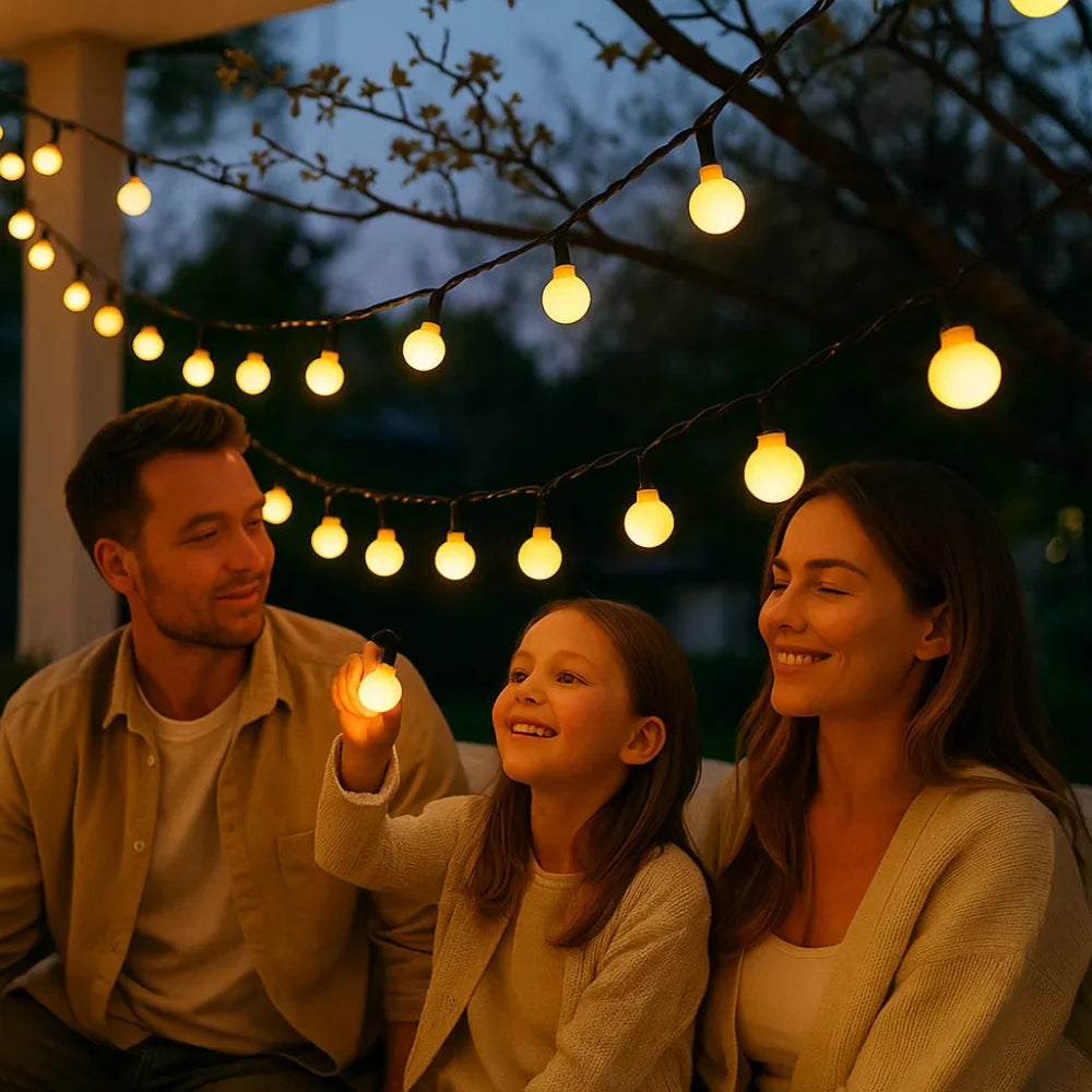 Solkæde med Automatisk Lys og Udendørs Brug til Hygge i Haven
