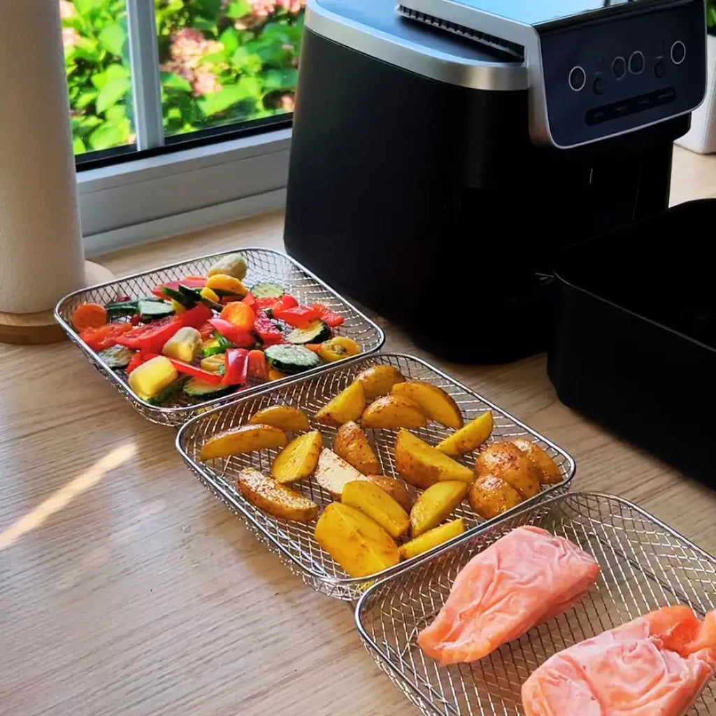 Stabelbare Airfryer Kurve Til Effektiv Og Smagfri Madlavning