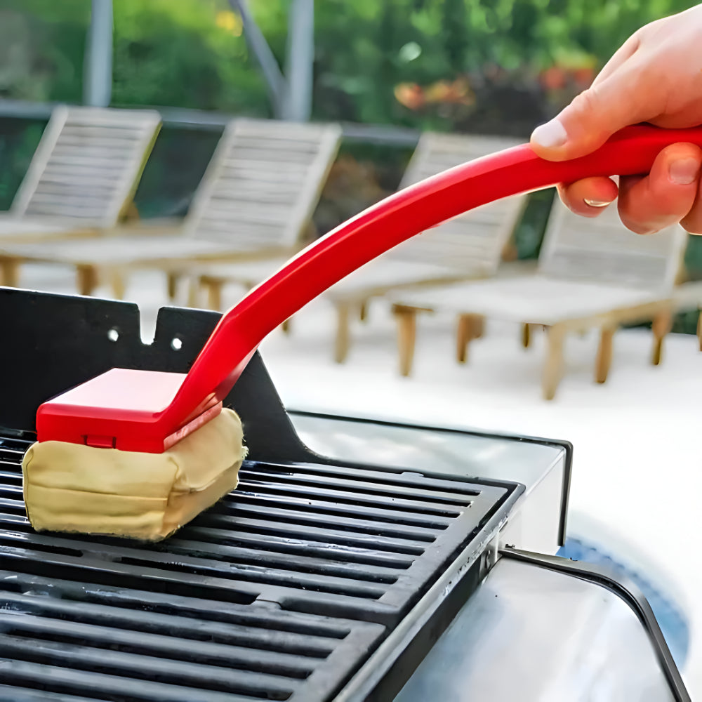 Dampdrevet Grillrenser med Bristle‑Safe Pad og Sikker Daglig Rengøring