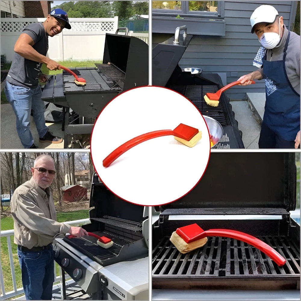 Dampdrevet Grillrenser med Bristle‑Safe Pad og Sikker Daglig Rengøring