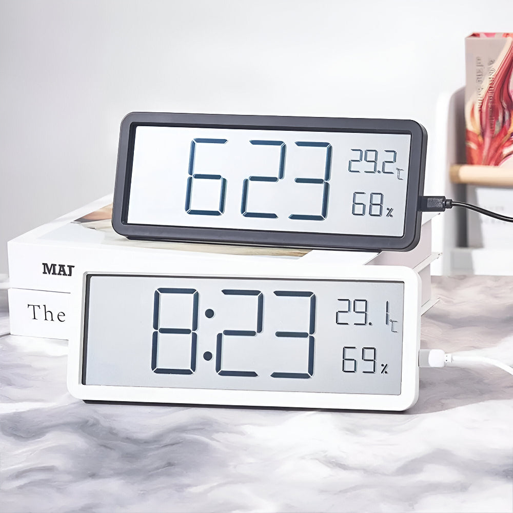 Moderne LED‑vægur med Klar Skærm og Smart Funktionalitet
