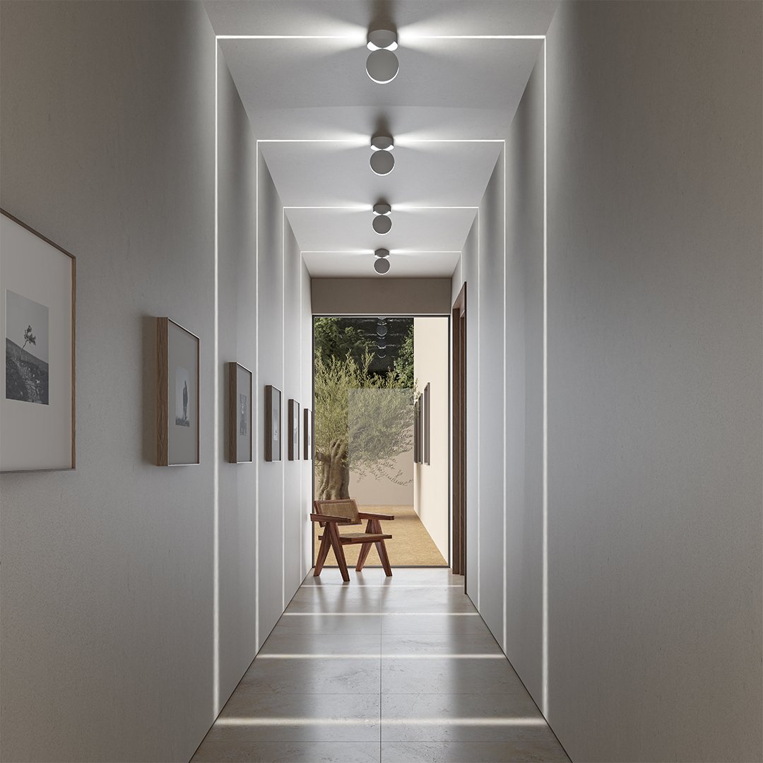 360° LED‑Væglampe i Moderne Minimalistisk Design