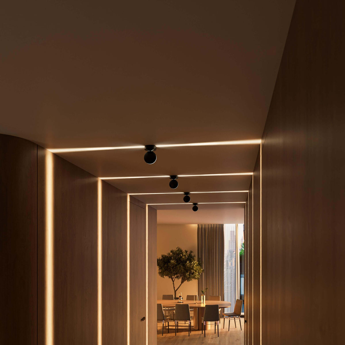 360° LED‑Væglampe i Moderne Minimalistisk Design
