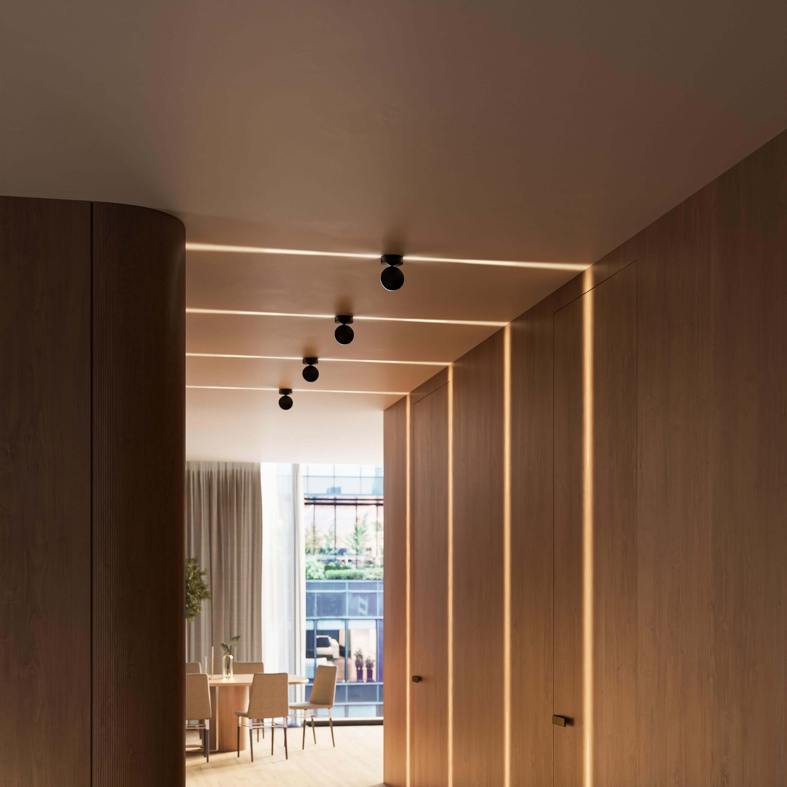 360° LED‑Væglampe i Moderne Minimalistisk Design