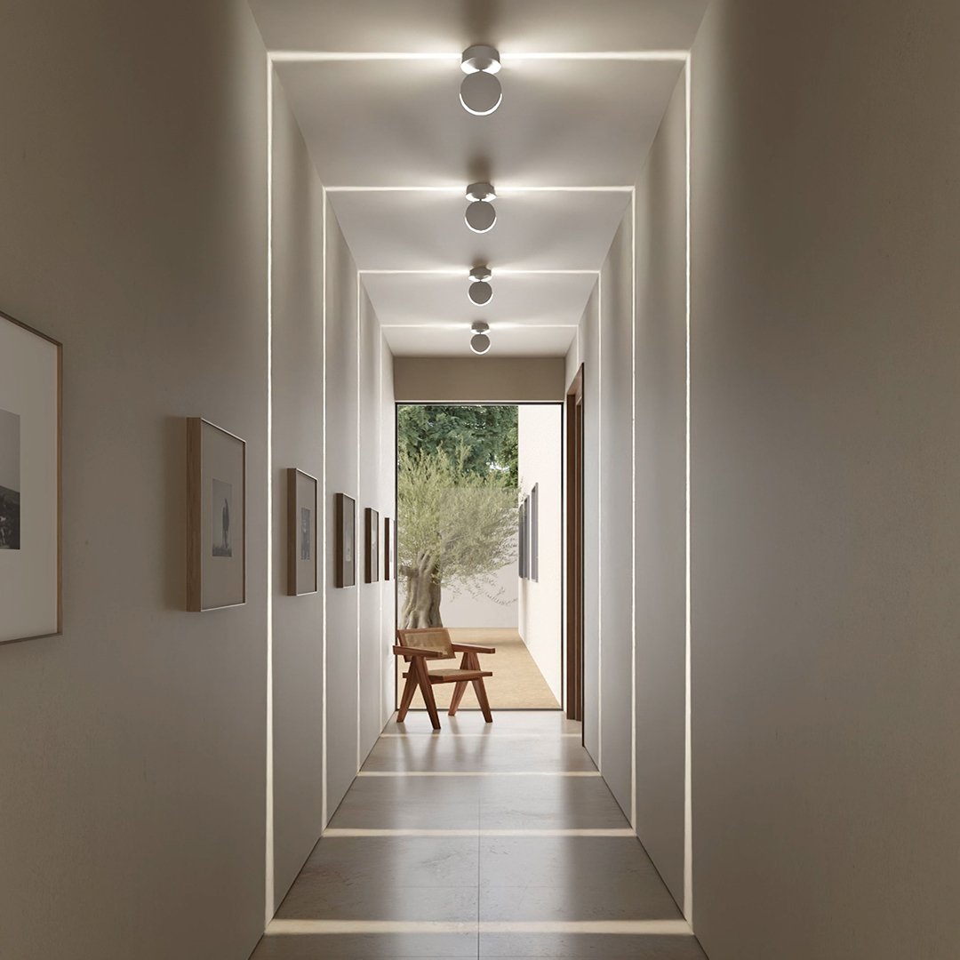 360° LED‑Væglampe i Moderne Minimalistisk Design
